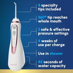  Máy tăm nước Waterpik WP589 / WP-589 Cordless Advanced 2.0 màu trắng 