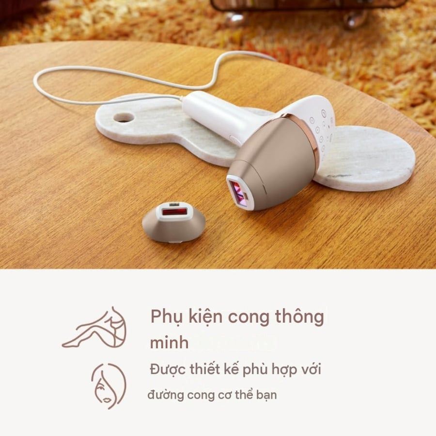 Máy triệt lông Philips Lumea IPL Series 8000 BRI945/00 với 2 đầu triệt