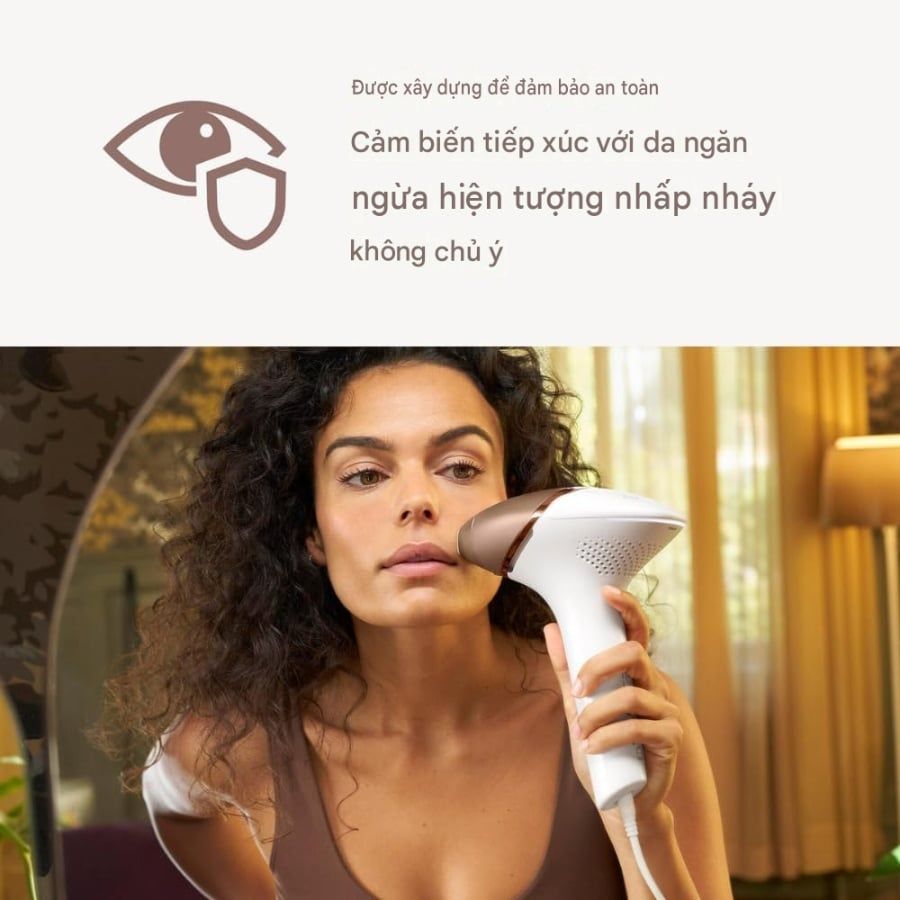 Máy triệt lông Philips Lumea IPL Series 8000 BRI945/00 với 2 đầu triệt