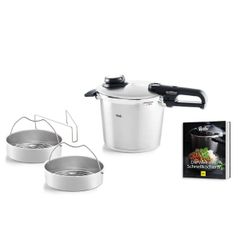  Nồi áp suất Fissler Vitavit Premium 4.5L - Made in Đức - 2 xửng 