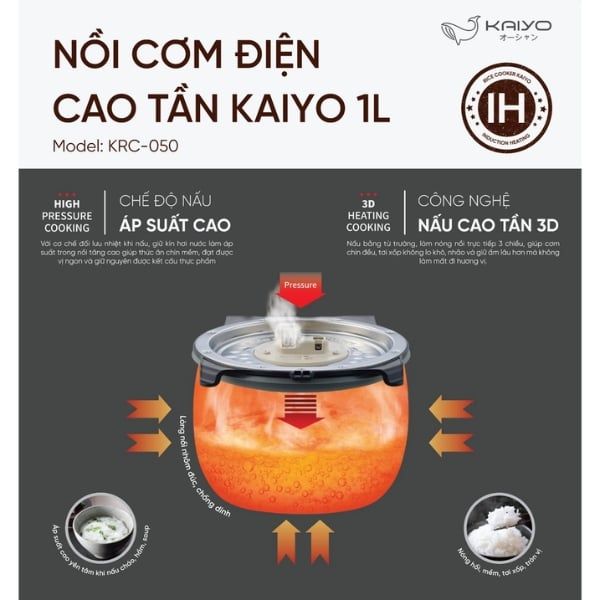 Nồi cao tần IH Kaiyo 1L KRC-050