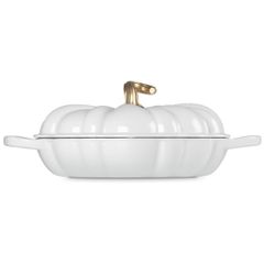  Nồi chảo bí ngô Le Creuset Rhone 28cm 2.5L - Màu Trắng Kem 