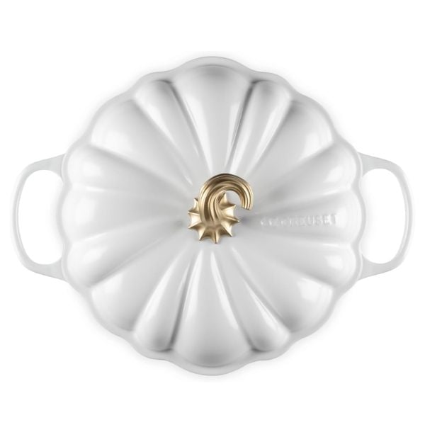 Nồi chảo bí ngô Le Creuset Rhone 28cm 2.5L - Màu Trắng Kem