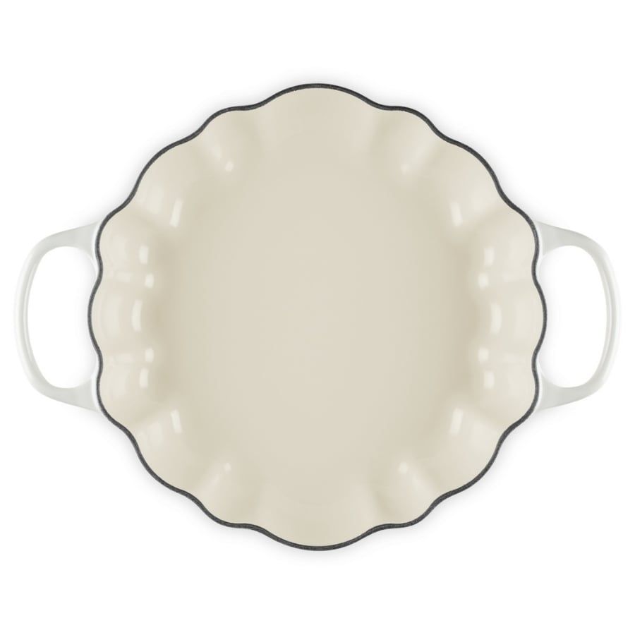 Nồi chảo gang Le Creuset Meringue 28cm 2.5L bí ngô - Màu kem