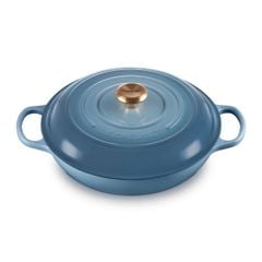  Nồi Chảo gang Le Creuset Signature Braiser 26cm 2.2L - Màu Xanh 