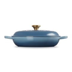  Nồi Chảo gang Le Creuset Signature Braiser 26cm 2.2L - Màu Xanh 