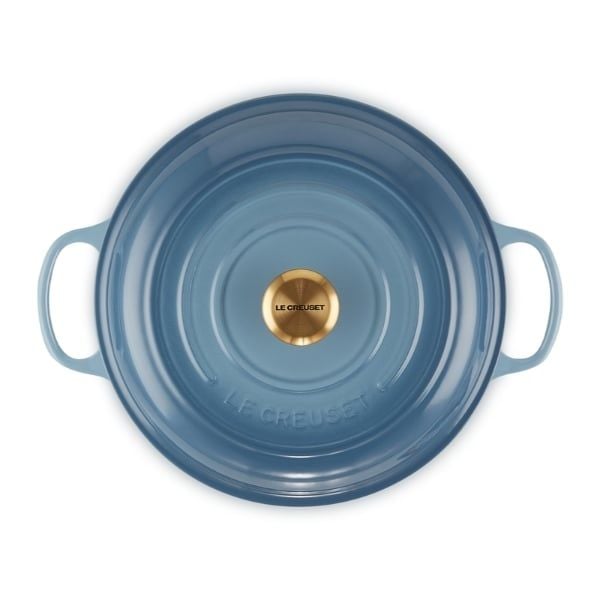 Chảo gang Le Creuset Signature Braiser 26cm 2.2L - Màu Xanh
