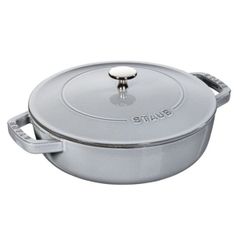  Nồi chảo gang Staub Chistera 24cm 2.4L - Màu Ghi 