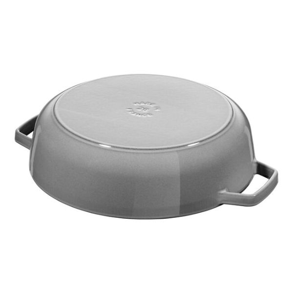 Nồi chảo gang Staub Chistera 24cm 2.4L - Màu Ghi