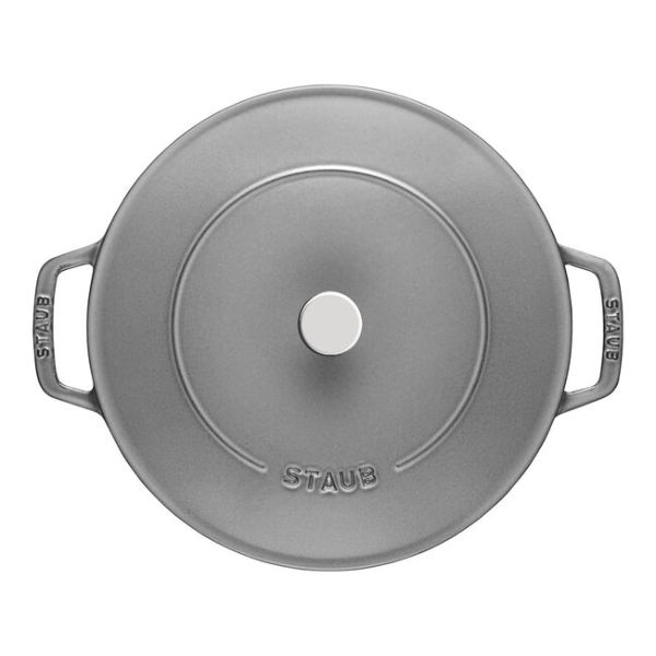 Nồi chảo gang Staub Chistera 24cm 2.4L - Màu Ghi