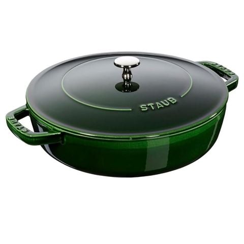 Nồi chảo gang Staub Chistera 28cm 3.7L - Màu Xanh Basil