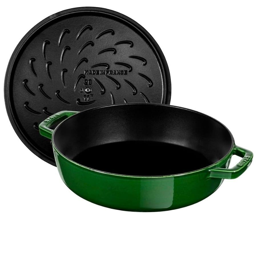 Nồi chảo gang Staub Chistera 28cm 3.7L - Màu Xanh Basil