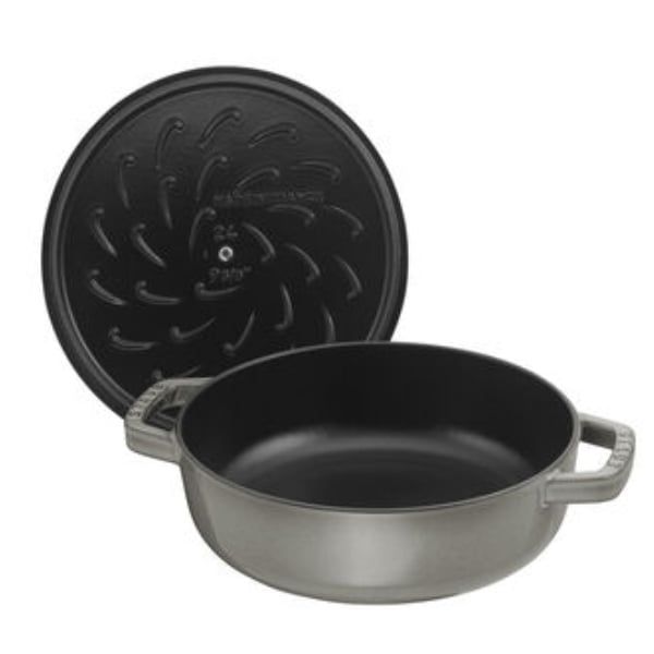 Nồi chảo gang Staub Chistera 28cm 3.7L - Màu Ghi 40511-470-0