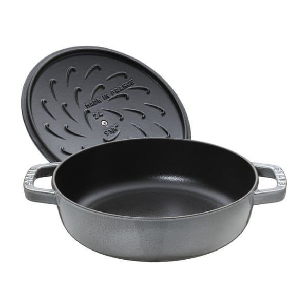 Nồi chảo gang Staub Chistera 28cm 3.7L - Màu Ghi 40511-470-0