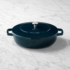 Nồi chảo gang Staub Chistera 28cm 3.7L - Xanh Lamer