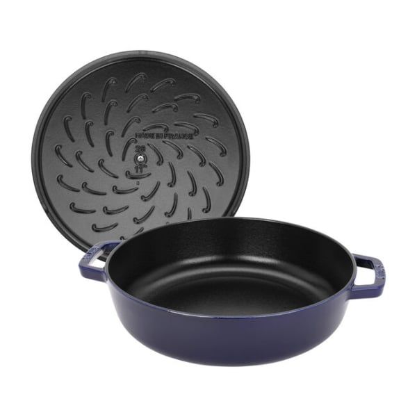 Nồi chảo gang Staub Chistera 28cm 3.7L - Màu Xanh 40511-476-0