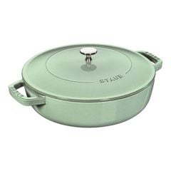  Nồi chảo gang Staub Chistera Sage 28cm 3.7L màu xanh mint - 126128115 