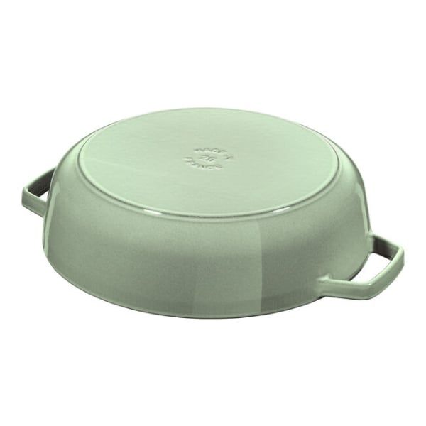 Nồi chảo gang Staub Chistera Sage 28cm 3.7L màu xanh mint - 126128115