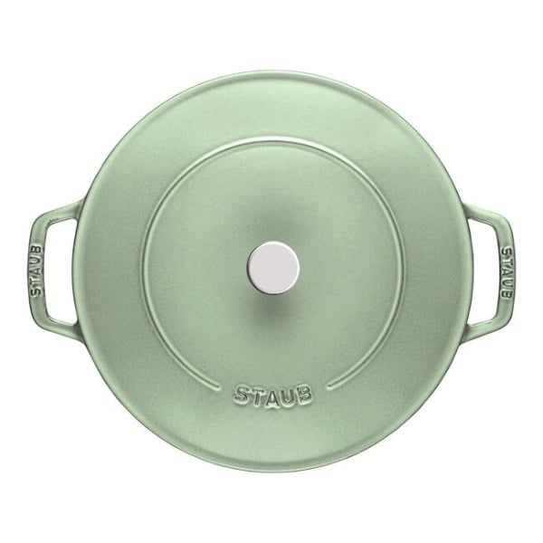 Nồi chảo gang Staub Chistera Sage 28cm 3.7L màu xanh mint - 126128115