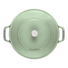  Nồi chảo gang Staub Chistera Sage 28cm 3.7L màu xanh mint - 126128115 