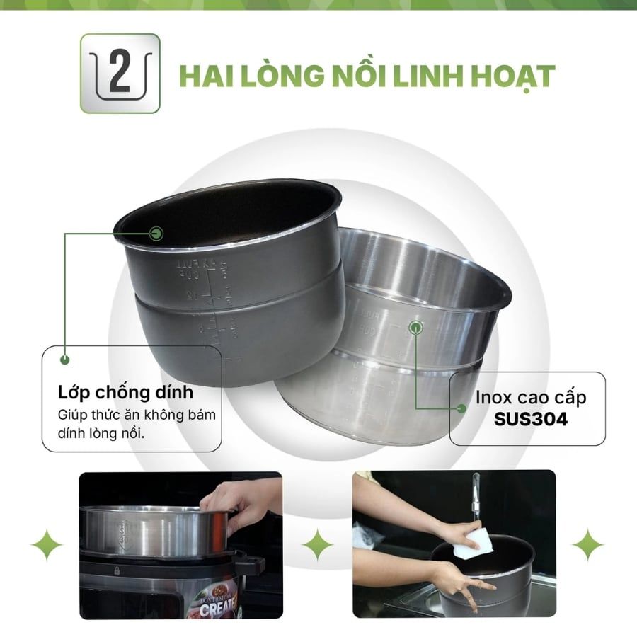 Nồi cơm áp suất đa năng Habibullet PHB-8386 6 lít