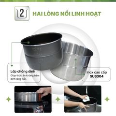  Nồi cơm áp suất đa năng Habibullet PHB-8386 6 lít 