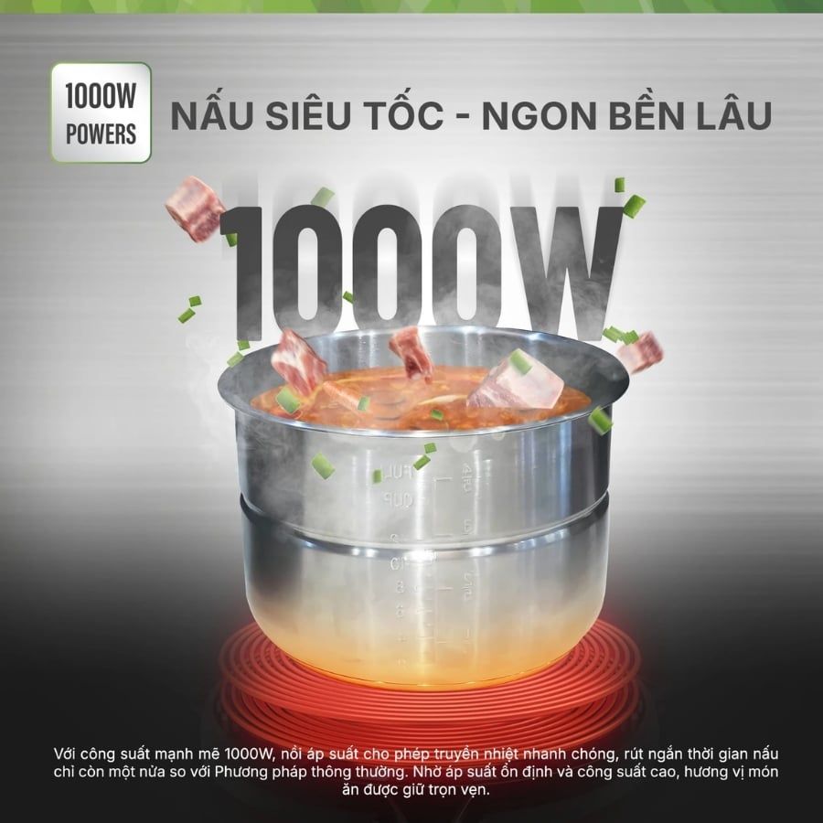Nồi cơm áp suất đa năng Habibullet PHB-8386 6 lít