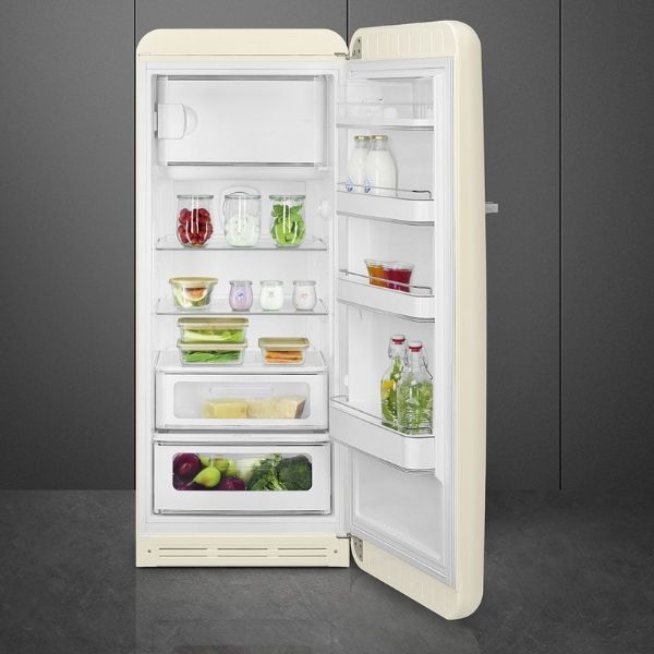 Tủ lạnh Smeg FAB28RCR6 màu kem 270L (có ngăn đông)