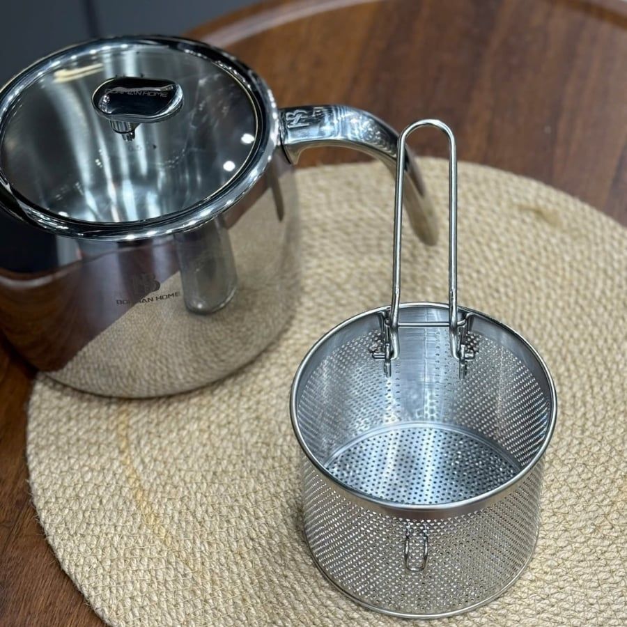 Nồi đa năng kèm lưới chiên/lọc Borman Home 14cm