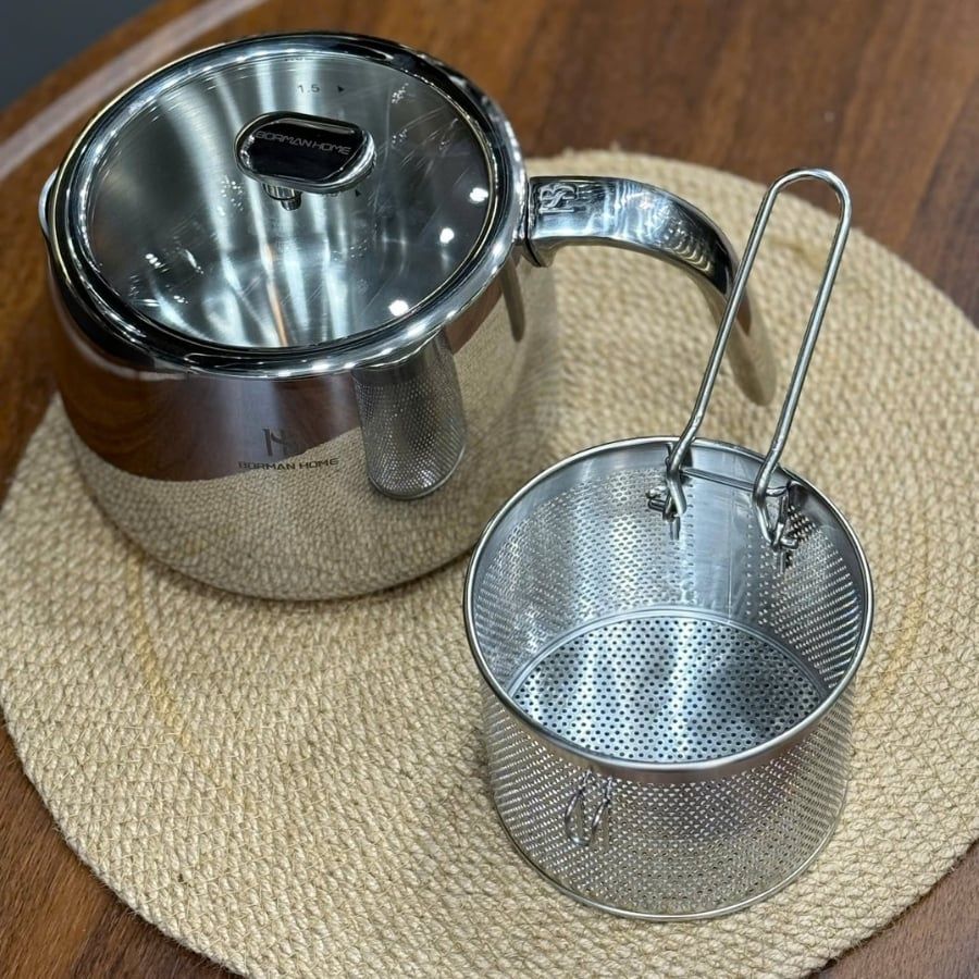 Nồi đa năng kèm lưới chiên/lọc Borman Home 14cm