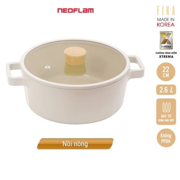 Nồi Fika Hàn Quốc tráng gốm