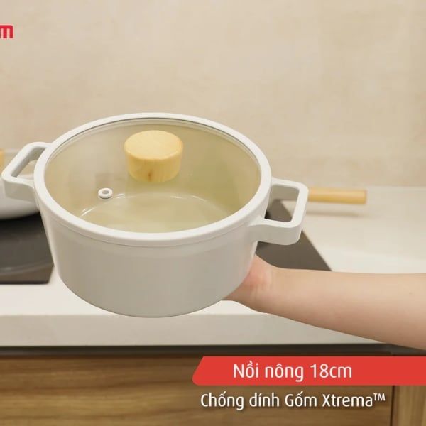 Nồi Fika Hàn Quốc tráng gốm