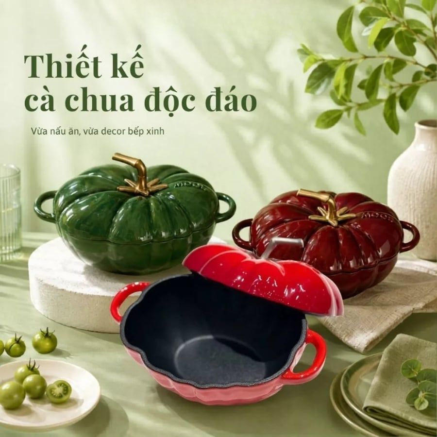 Nồi gang cà chua mini Moos 16cm 650ml