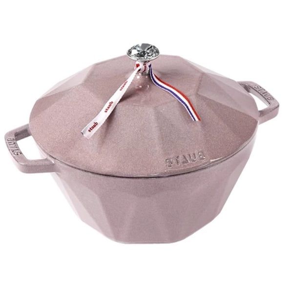 Nồi gang kim cương Staub 24cm 3.6L màu hồng - 118124117