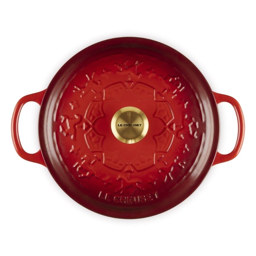 Nồi gang Le Creuset 22cm 3.3L nắp bát mã