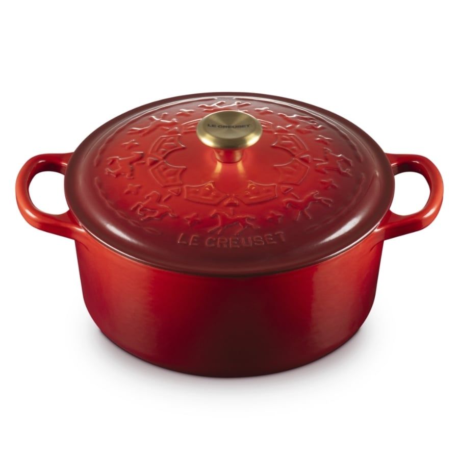 Nồi gang Le Creuset 22cm 3.3L nắp bát mã