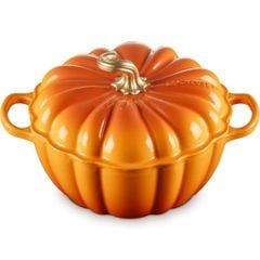  Nồi gang Le Creuset 24cm bí ngô màu cam - Made in France 