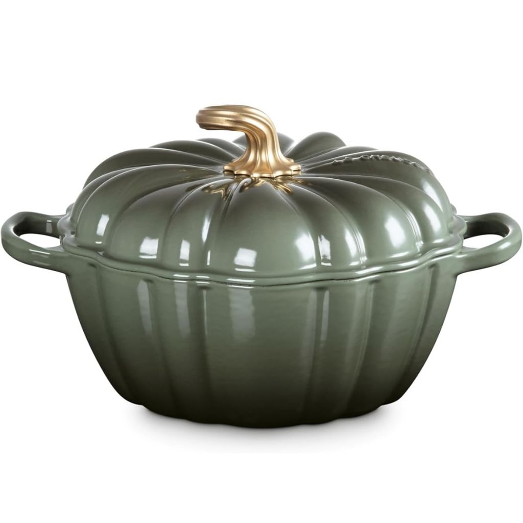 Nồi gang Le Creuset 24cm 3.7L bí ngô màu Thyme xanh xám