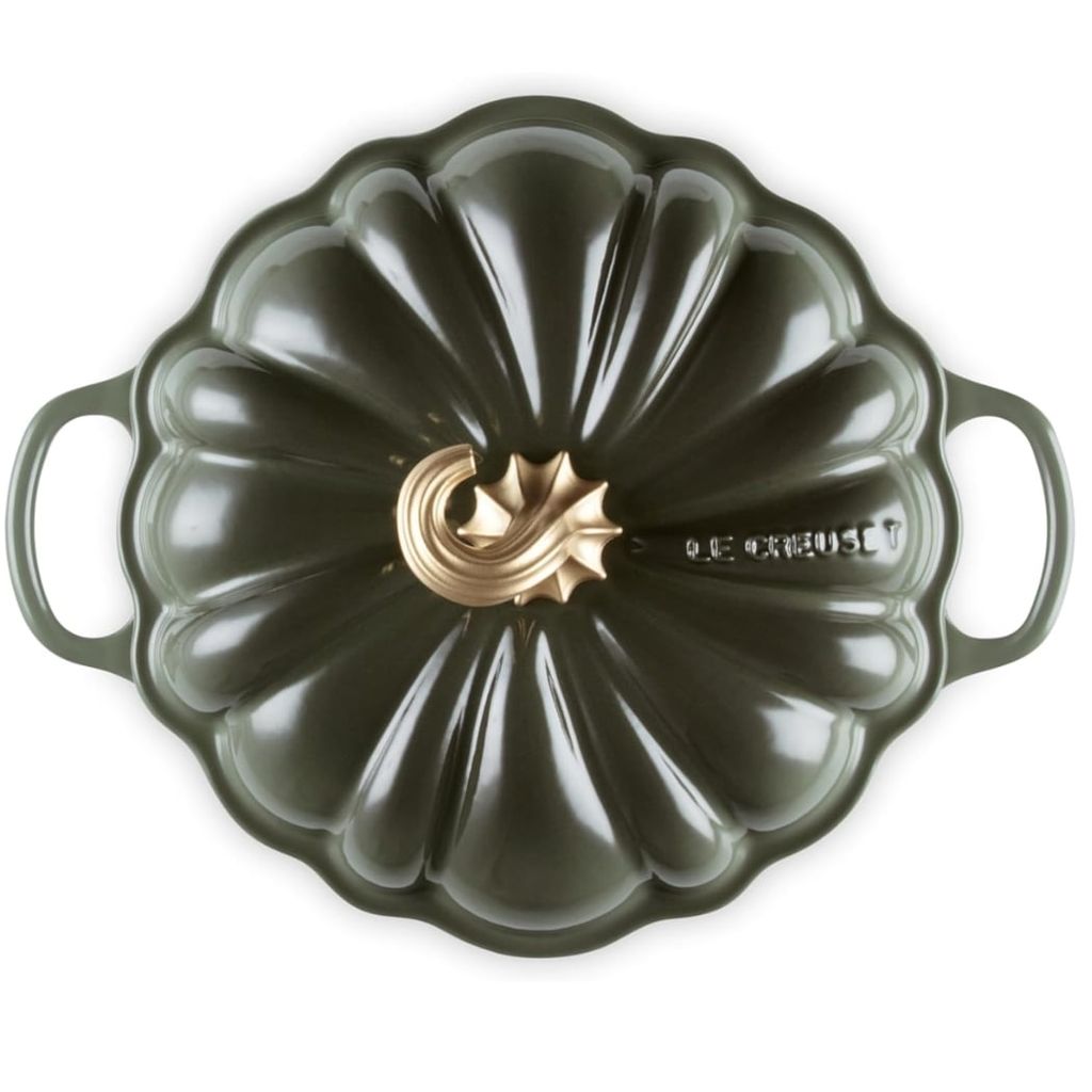 Nồi gang Le Creuset 24cm 3.7L bí ngô màu Thyme xanh xám