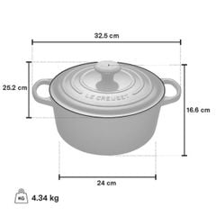  Nồi gang Le Creuset Artichaut 24cm 4.2L Phù Thuỷ Xanh 