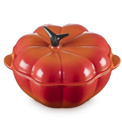 Nồi gang Le Creuset bí ngô 22cm - Màu đỏ cà chua