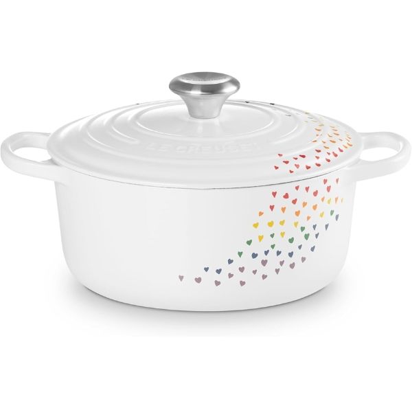 Nồi gang Le Creuset Loving trái tim trắng 24cm 4.2L - 21177248471430