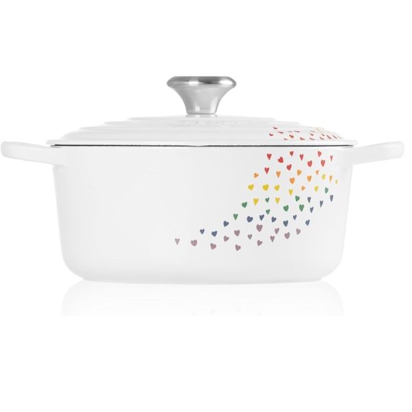 Nồi gang Le Creuset Loving trái tim trắng 24cm 4.2L - 21177248471430
