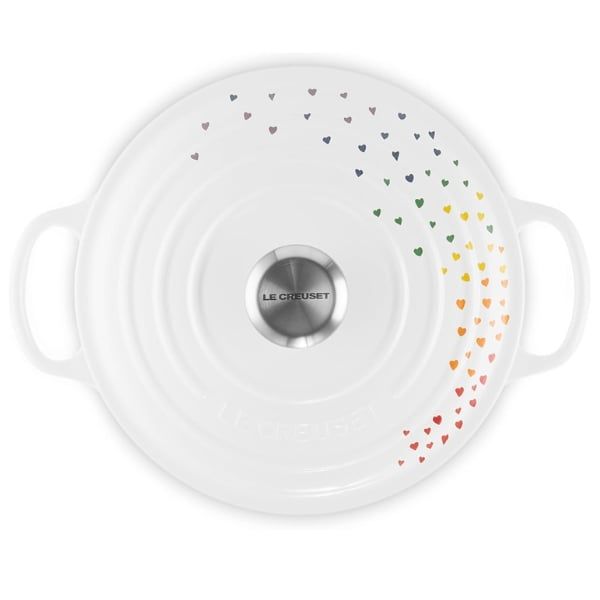 Nồi gang Le Creuset Loving trái tim trắng 24cm 4.2L - 21177248471430