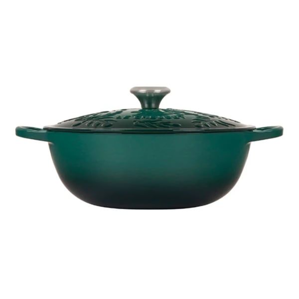 Nồi gang Le Creuset Marmite Olive Cành oliu 28cm 4.9L - Màu Xanh
