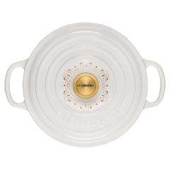  Nồi gang Le Creuset Noel 22cm 3.3L - Màu Trắng 