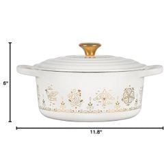  Nồi gang Le Creuset Noel 22cm 3.3L - Màu Trắng 