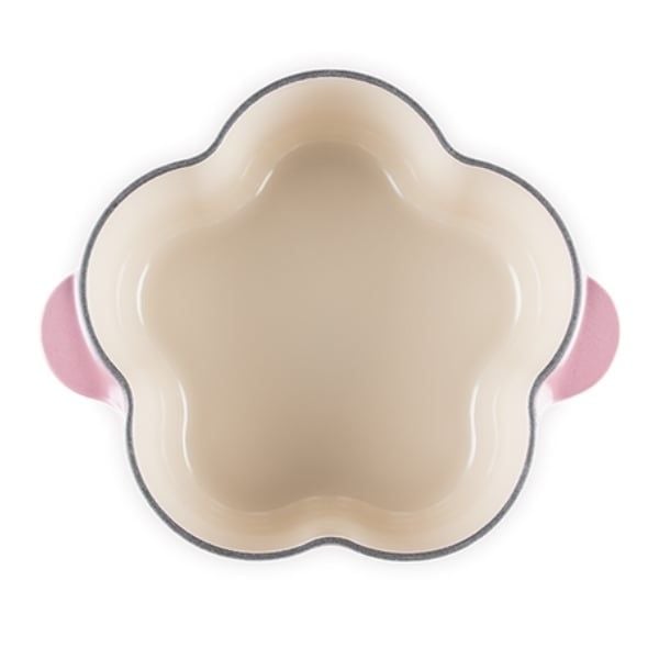 Nồi gang Le Creuset Petal hình hoa 2L (Màu hồng dâu/ vàng)