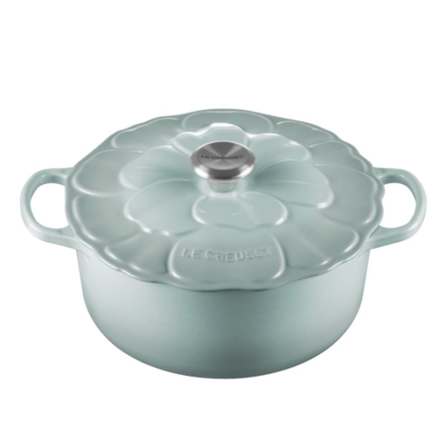 Nồi gang Le Creuset Signature Petal 26cm Màu hồng/ peche/ xanh/ Trắng