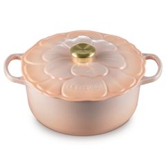  Nồi gang Le Creuset Signature Petal 26cm Màu hồng/ peche/ xanh/ Trắng 